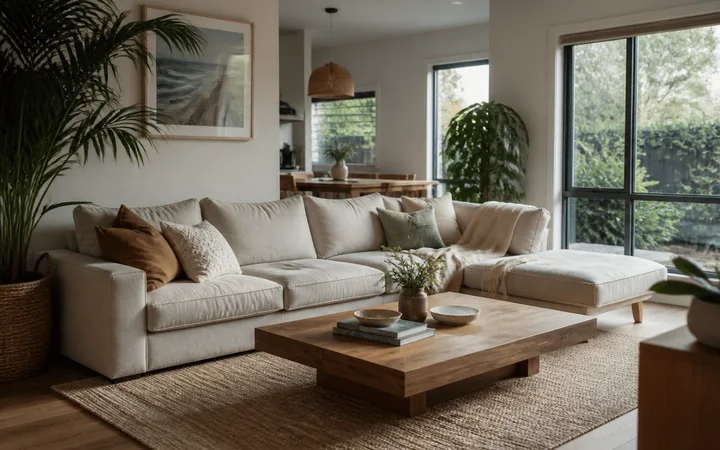 Lounge furniture in a modern living space